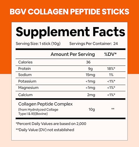 Image of Black Girl Vitamins Collagen Stick Packs - Collagen Type I & III Supplement for Hair, Skin & Nails - Unflavored Collagen Protein Powder - 9g Protein, 0g Carbs - 24 Pack