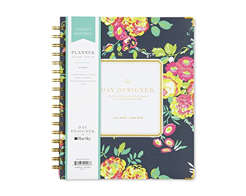 Day Designer for Blue Sky 2018-2019 Academic Year Weekly & Monthly Planner, Hardcover, Twin-Wire Binding, 7