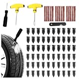 AKWDSL 2026 Upgrade Flat Tire Repair Kit,Tubeless Tire Plug Kit for Fixing a Puncture or Flat,Heavy Duty Screw in Tires Plugs Kits with Tires Repair Rubber Nail,Seal Strip,T-Handle Tools