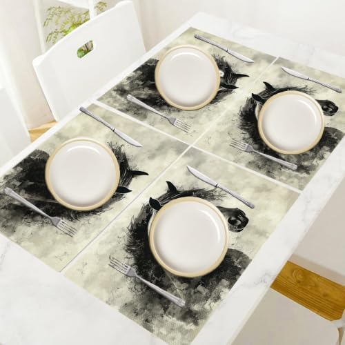 Set de table rectangulaire lin de coton pour protéger votre table des taches - 6