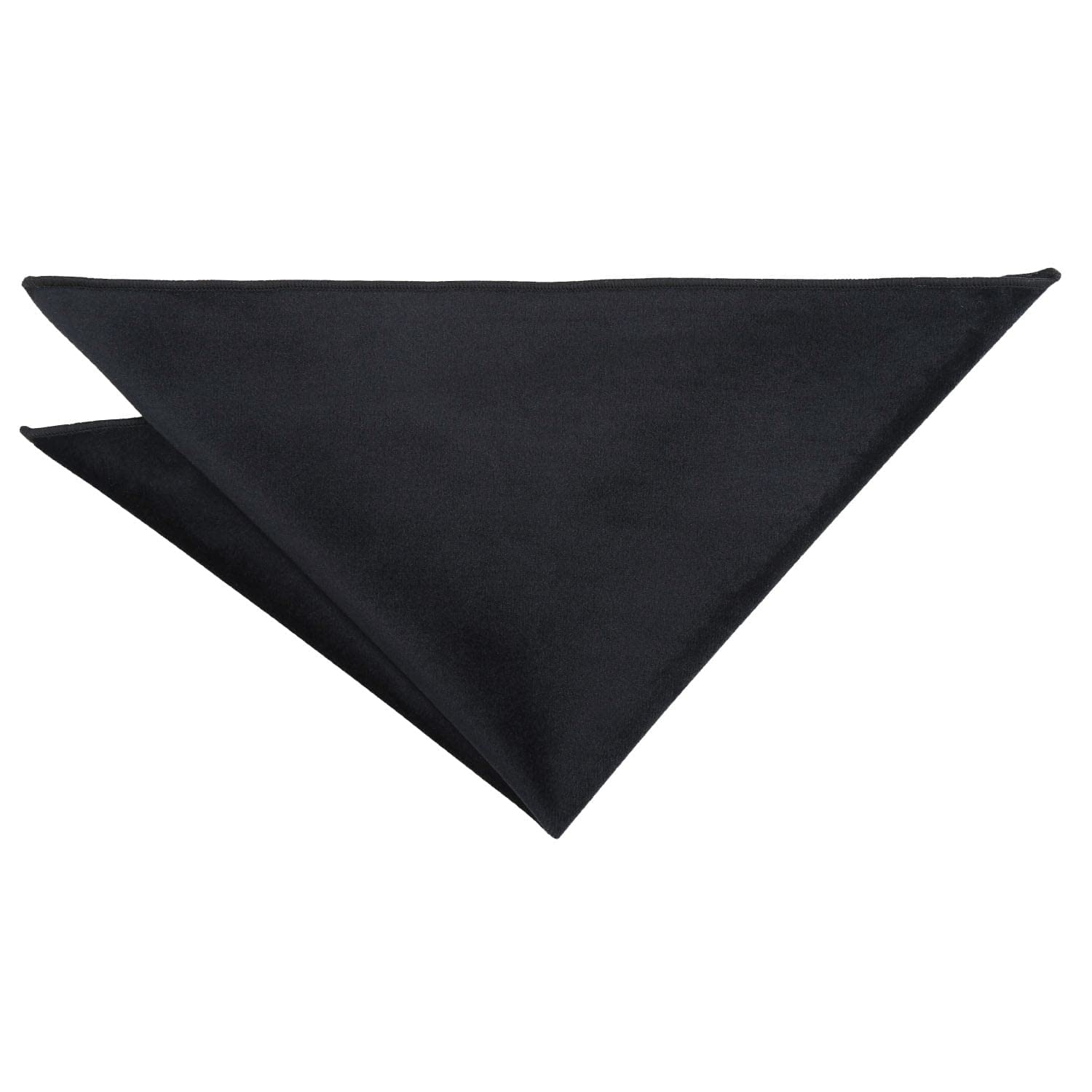 DQT Mens Plain Velvet Pocket Square Handkerchief Wedding Formal - Black