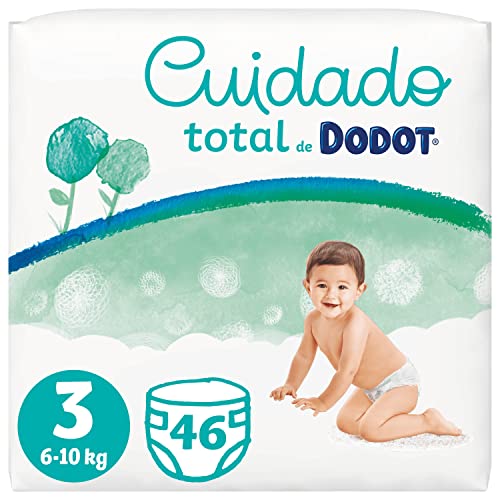 Dodot Cuidado Total Pañales Talla , 46 Pañales, , Suave Protección De La Piel, Con Materiales De Origen Vegetal