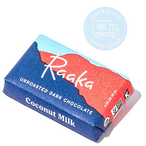 Raaka Chocolate Mini Dose Bars, Coconut Milk Pack | Gourmet Dark Chocolate Gift | Coconut Milk, 60% Cacao | Organic, Kosher, Vegan, Gluten Free, Soy Free, Non Gmo, Dairy Free | Box Of 30 Bite-Size Chocolates #TOP1