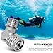 EVTSCAN Universal Scuba Diving 2nd Stage Swivel Adaptor, Brass Chrome Plated, for Standard 2nd Stage Regulators and Low Pressure Hose, for Cave, Wreck Diving