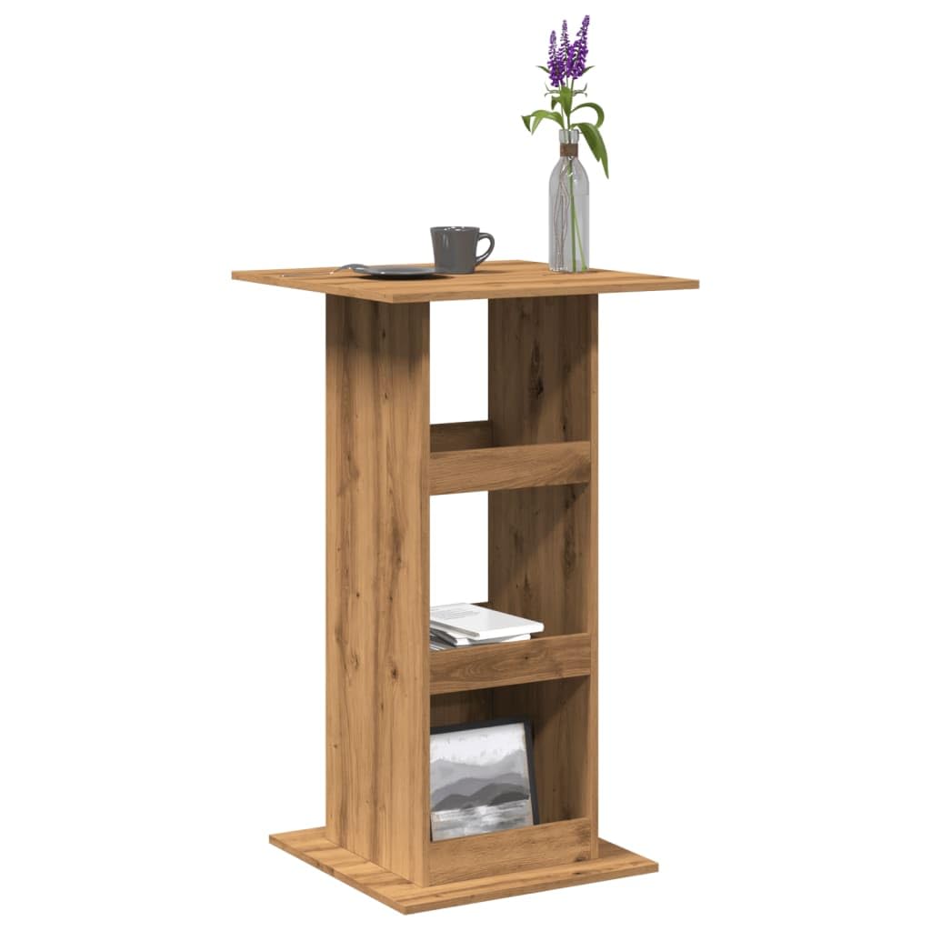 vidaXL Bartisch, Stehtisch mit Ablagen, Tresentisch Tisch für Küche Esszimmer, Küchentisch Loungetisch Bistrotisch, Artisan-Eiche Holzwerkstoff