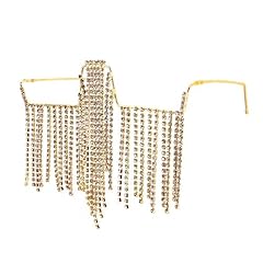 Rhinestone Long Tassel Gold
