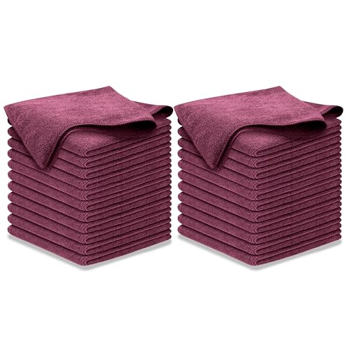 Image of USANOOKS Premium 300GSM Microfiber Cleaning Cloth - 12.5 inchx12.5 inch High Performance - 1200 Washes, Ultra Absorbent Microfiber Towels for Cars Undercarriage, Rims & Engine Bay Cleaning - Microfiber Cloth