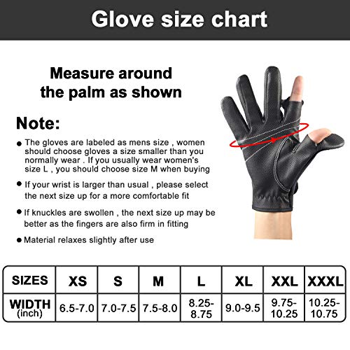 Palmyth Neoprene Fishing Gloves For Men And Women 2 Cut Fingers Flexible Great For Photography Fly Fishing Ice Fishing Running Touchscreen Texting Hiking Jogging Cycling Walking (Dark Grey, Xxx-Large) #TOP5