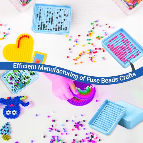 Image of Beeveer 12 Pcs 2.6mm Fuse Beads Picking Trays 2.6 x 2 Inches Bead Sorting Trays Organizer Efficient Sorting Tools for Melty Beads for DIY Arts Crafts (Blue)