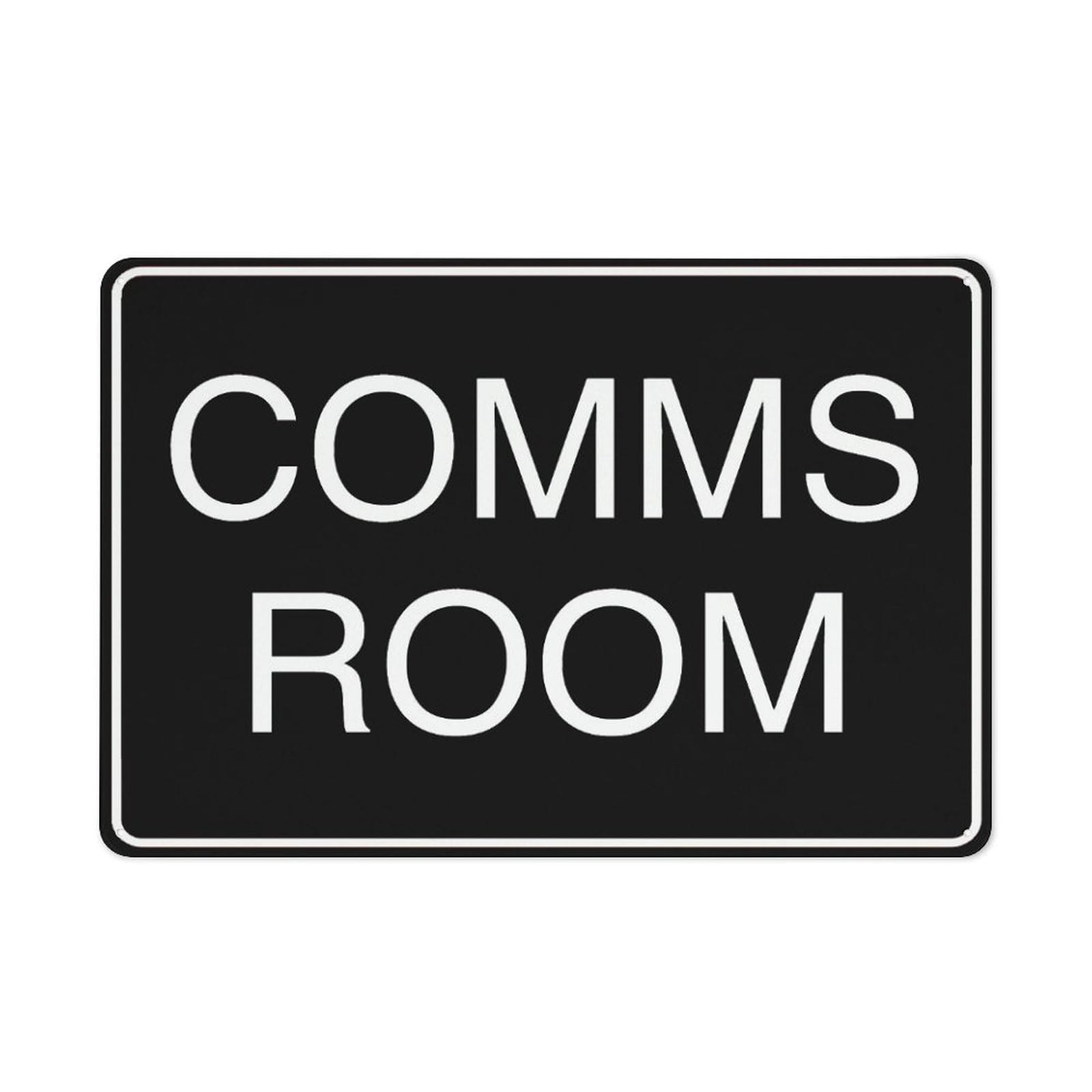 Comms Room Sign Metal Signs 12X8 Inch Rust Free Aluminum,Uv Ink Printing,Durable/Weatherproof Outdoor For Home