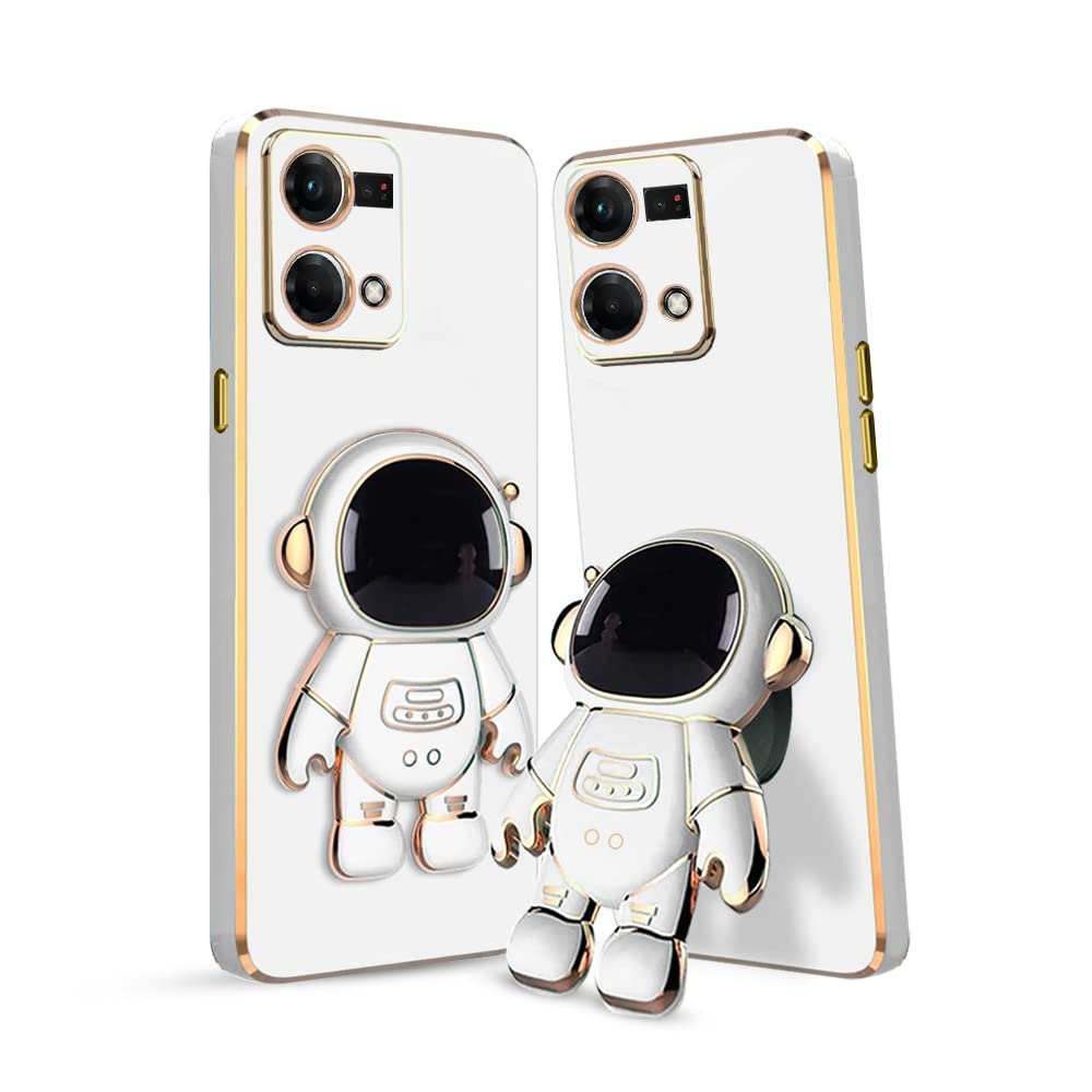 KARWAN®️ 3D Astronaut with Folding Stand Back Cover Case Compatible for Oppo F21 Pro 4G | Slim electroplated case | Stand case | Soft TPU | Space Astro Theme | Camera Protection-Black. (B0C23YMCVM) Amazon Price History, Amazon Price Tracker