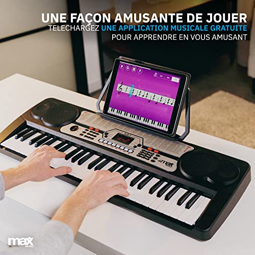 MAX KB7 Clavier électronique pour débutant, Piano numérique 54 touches, Fonction d’enregistrement, 2 haut-parleurs… - Les Beatles, Paul McCartney, John Lennon, RIngo Starr, George Harrison MAX KB7 Clavier électronique pour débutant, Piano numérique 54 touches, Fonction d'enregistrement, 2 haut-parleurs… – Image 4