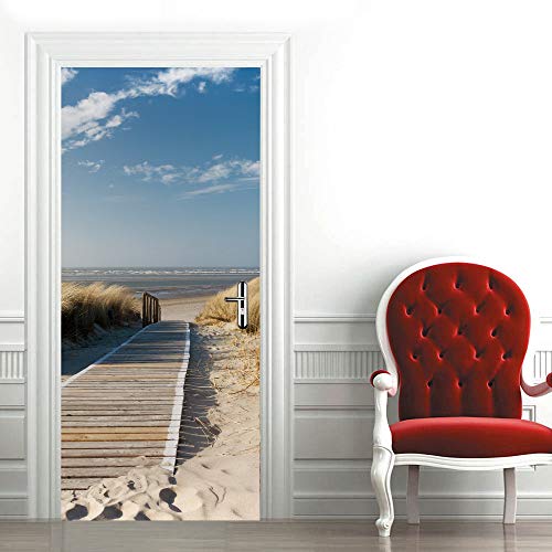 Trompe l'oeil porte 3D impermeable pour masquer les imperfections murales - 3