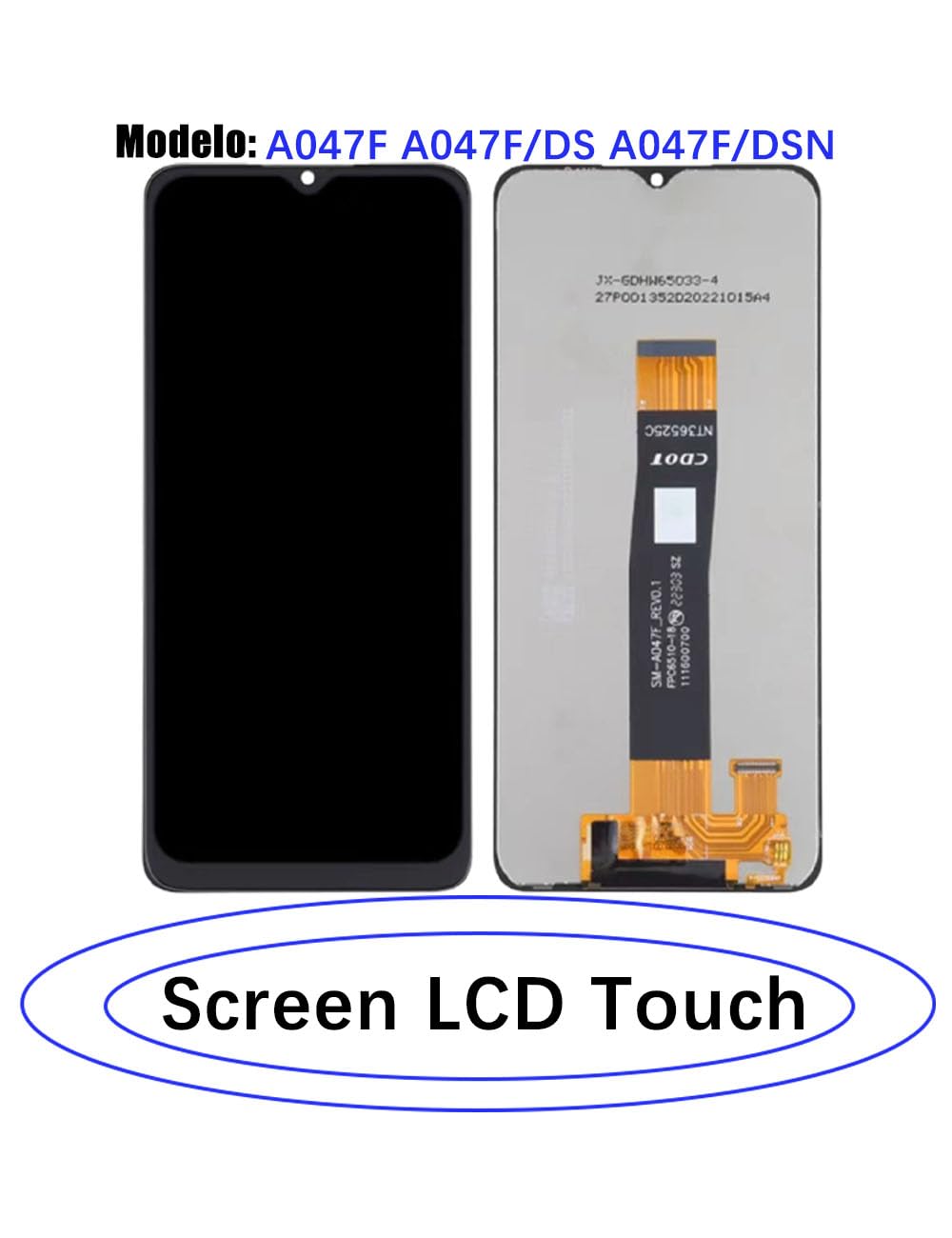 Écran pour Samsung A04s A047F A047F/DS A047F/DSN A047M | avec Kit de réparation，PLS LCD，Affichage HD，Remplacement d'écran
