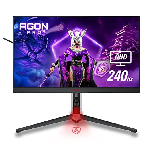 AOC Agon PRO AG274QZM 27” Tournament Gaming Monitor, QHD 2560x1440, 240Hz 1ms, G-SYNC Compatible, DisplayHDR 1000, Mini-LED Backlight, Height Adjustable,Black