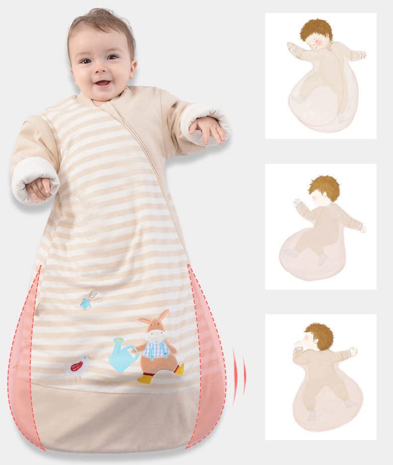 Babyah 3-Way Baby Girl Zipper Sleeping Bag Sack for Toddler Boy Unisex Baby Sleep Sack Sleeping Bag TOG 3.5