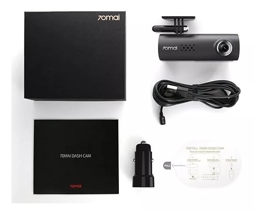 Vídeo carro 1080P 70mai 1S, Câmeras grande angular no painel 130 °, Câmera traço WiFi embutida, Grav