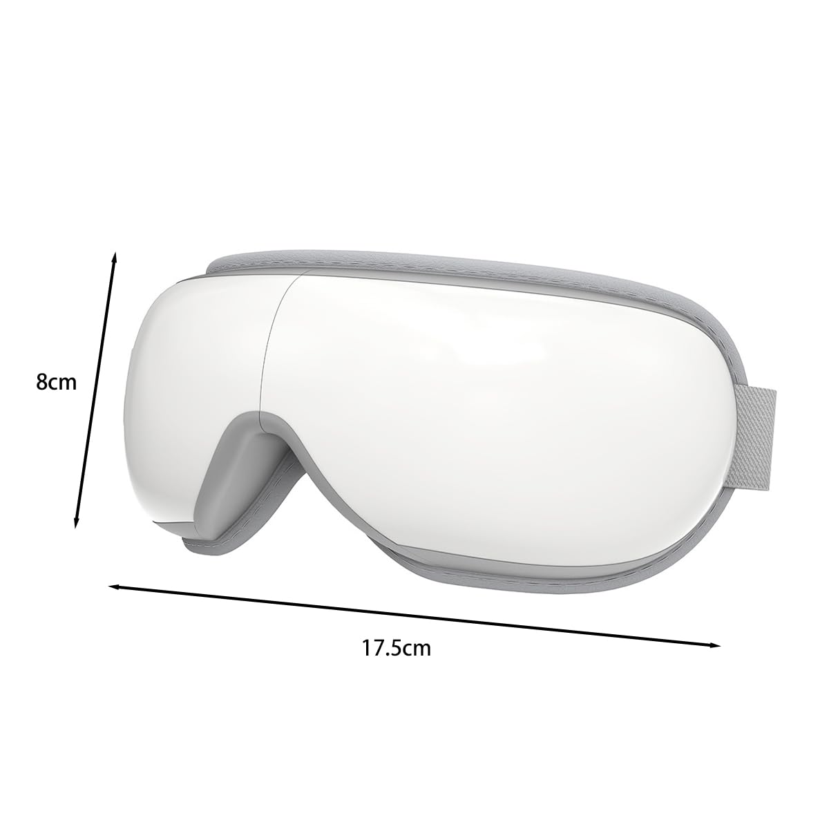 Alide Masajeador de ojos con calor y música Bluetooth, para dormir, aliviar la sequedad ocular, masaje facial, Navidad