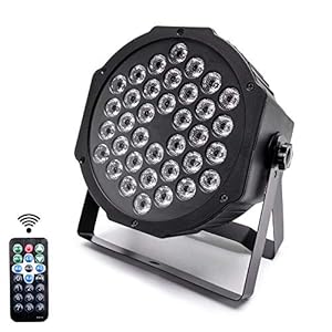 U’King 36 LED RGB koplamp Par spot, discolicht, DJ strobe light, podiumverlichting met draadloze afstandsbediening