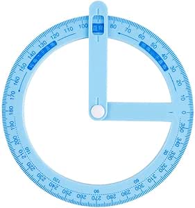 Amazon.com : Pink Blue 360 Degree Protractor with Swing Arm Stationery ...