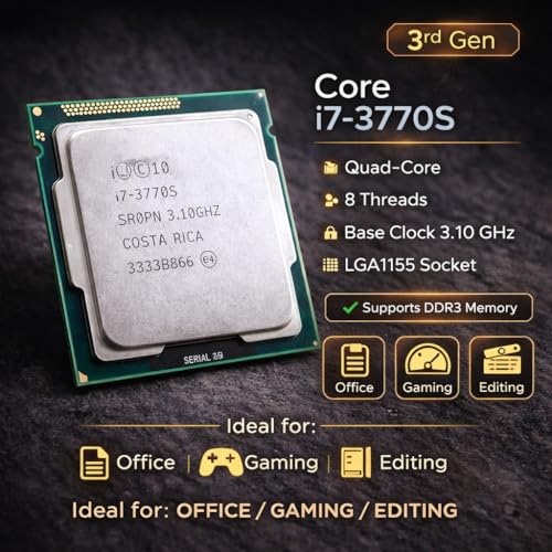 Image of Assembled Desktop CPU with Core i7-3770 3rd Gen (3.40 GHz) | 8GB DDR3 RAM | 128GB SSD | Z-H61 Motherboard | USB 3.0 & USB 2.0 Port | Gigabit Ethernet LAN | Wi-Fi Dongle | HDMI & VGA Port | Win 11