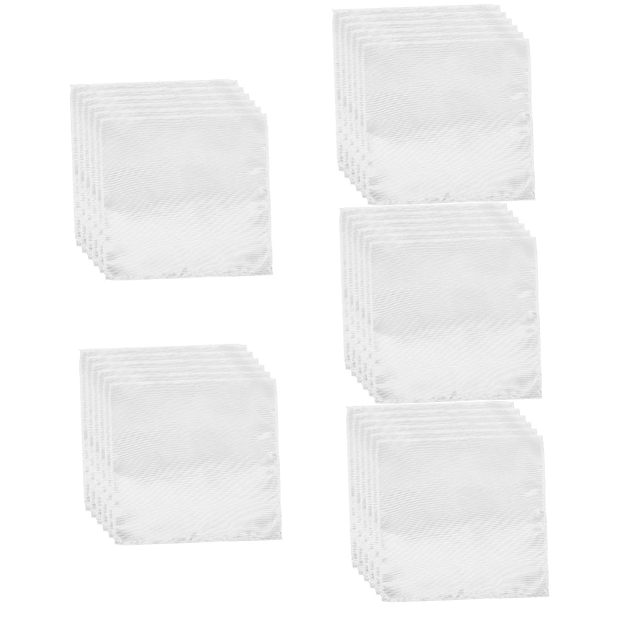 LIFKOME Fazzoletto Quadrato Da Taschino Fazzoletto Da Completo Per Uomo Fazzoletto Da Signori Fazzoletto Di Stoffa Pochette Da Uomo Bianca Filato Di Poliestere
