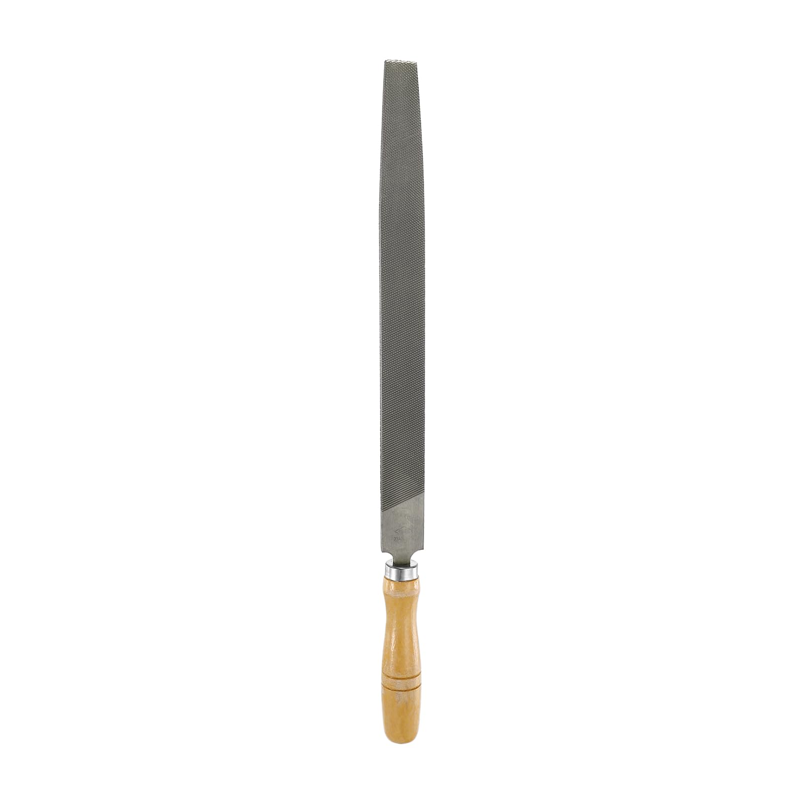 sourcing map Tip Coarse Cut File 12" Double Cut Teeth High Carbon Steel Hand Rasp File with Wood Handle for Metal Wood Deburring Removing