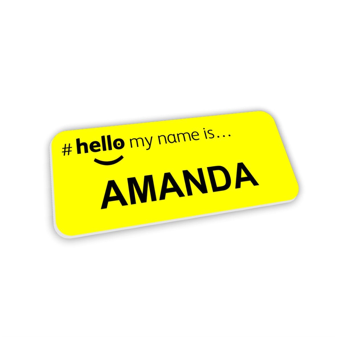Hello My Name is Yellow Background Name Badge 76 x 32 mm Dementia Friendly Large Clear Text Doctor Student Doctor GP Healthcare Assistant Nurse Practitioner Clinical Medical