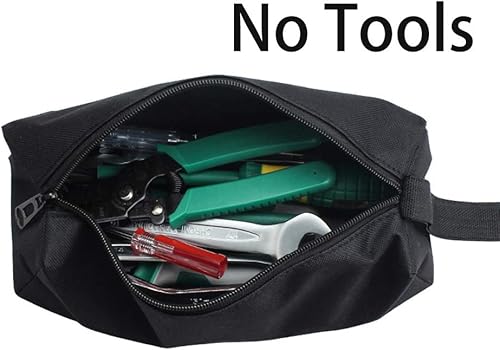 Miniatura 2 de ZffXH Bolsas de herramientas impermeables con cremallera bolsas de lona resistentes para herramientas pequeñas, tornillos clavos, bolsa de