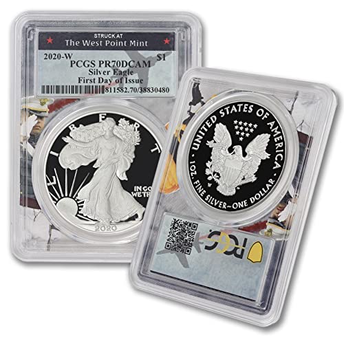 2020 W 1 oz Proof American Silver Eagle Coin PR-70 Deep Cameo...
