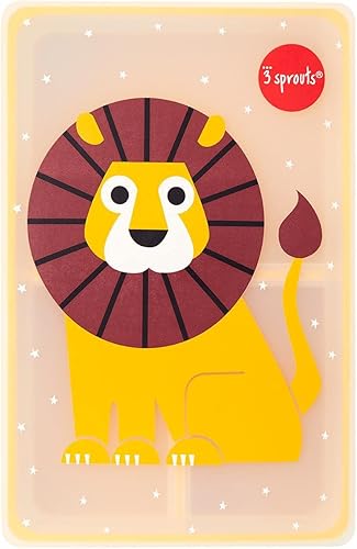 Miniatura 5 de 3 Sprouts Lonchera Bento de silicona de grado platino para niños, a prueba de fugas, para guardería, con múltiples compartimentos, apta para