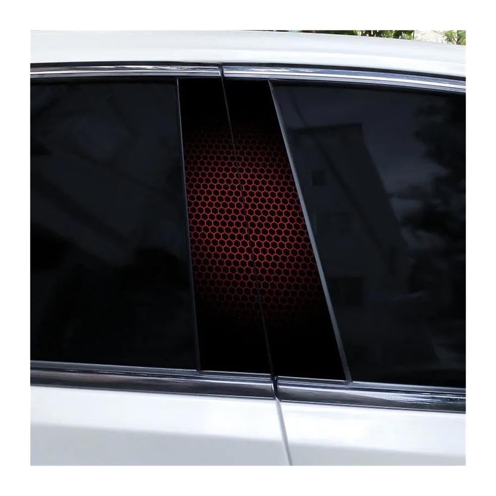 Body Parts 2pcs Car Center Pillar Sticker Honeycomb Universe Auto B-Pillar Waterproof Protective Film(E)