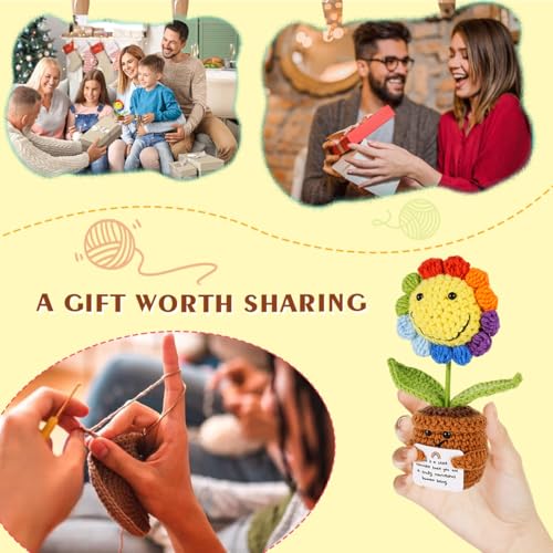 Gifts for Him Her, Positive Crochet Animals, Card Conten: Tis is a Littte Reminder that You are a Truey Marvelous Human Being. Encouragement Gifts for Women Men — view 5