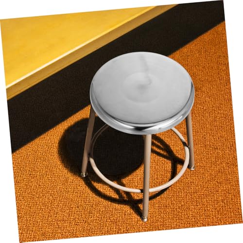Tabouret de bar rond acier inoxydable siège de remplacement pour chaise de cantine - 7