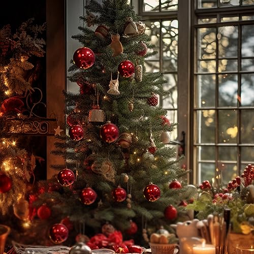 Ams 40Ct Christmas Ball Plated Ornaments Tree Collection For Holiday Wedding Party Decoration thumb #5