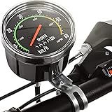 Retoo Fahrradcomputer Fahrrad Computers wasserdichte Mechanische Analog Tacho Genaue Daten Retro Look Manuel Tachometer Zubehör Radcomputer Kinder Radreise MTB-Kennzahlen Kilometerzähler Schwarz