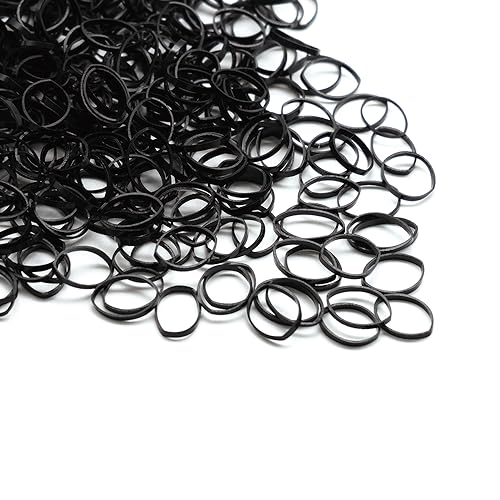 Dofash 2*50MM No Damage Small Elastic Hair Ties Rubber Bands for Women's Hair - 200pcs (Black), BlackB - Image 4