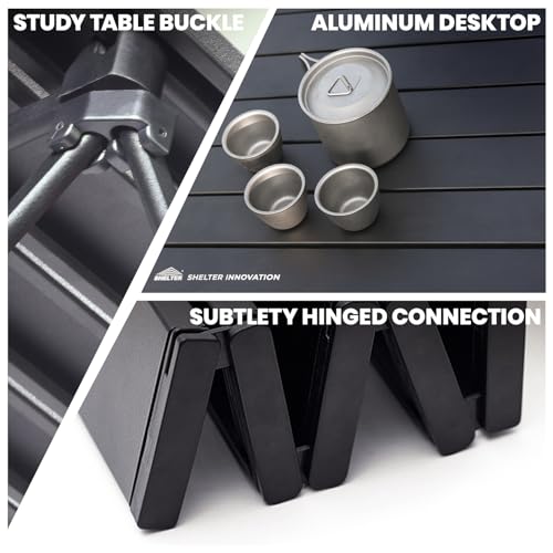 SHELTER-Camping-Table-Compact-Folding-Camp-Table-Foldable-Camping-Tables-with-Carry-Bag-Portable-Aluminum-Table-for-Hiking-Picnic-BBQ-Travel-Beach-Table
