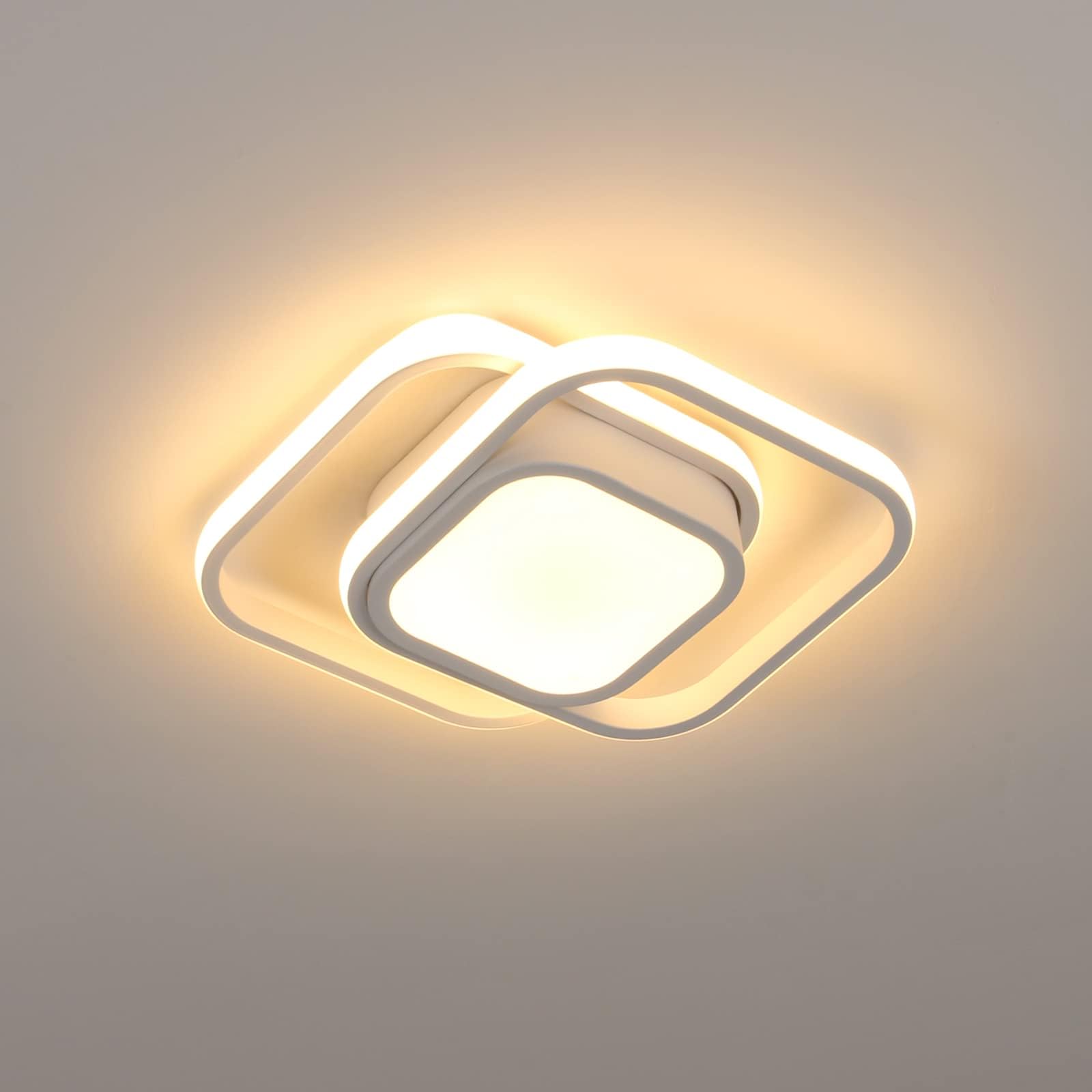 Moderne LED-plafondlamp, 32W 2400LM vierkante witte acrylplafondlamp, LED- plafondlamp voor plafond, woonkamer, slaapkamer, hal, keuken, 3000K, warm wit Moderne LED-plafondlamp, 32W 2400LM vierkante witte acrylplafondlamp, LED- plafondlamp voor plafond, woonkamer, slaapkamer, hal, keuken, 3000K, warm wit