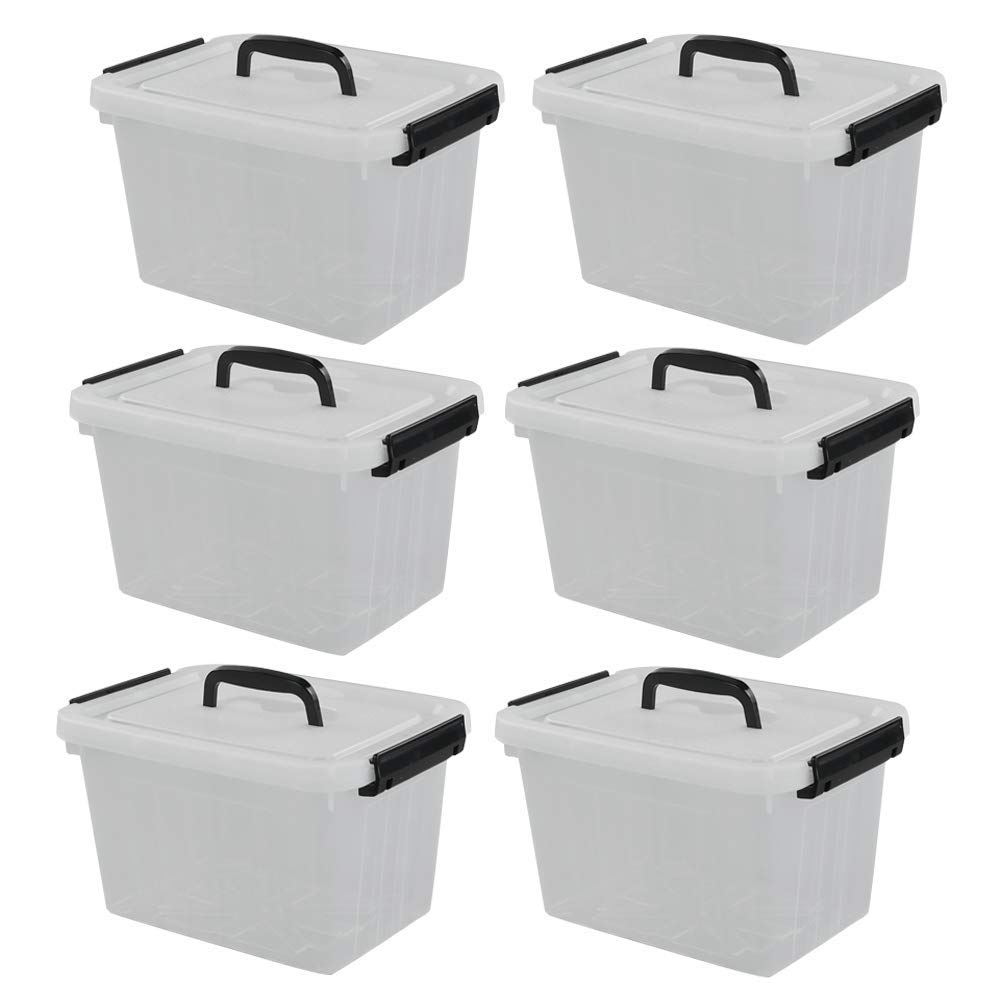 透明プラスチック型 6個セット Amazon｜6つの透明なプラスチック製の収納ボックスのセット｜収納