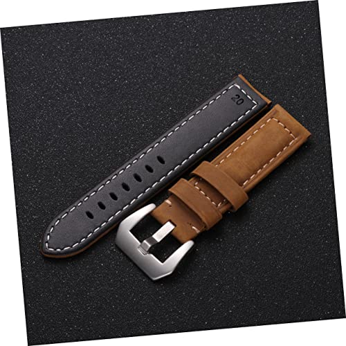 FRCOLOR Retro Cowhide Watch Strap for Large Dial Sports Watch Universal Fit for Outdoor Activities Durable and Stylish Design2