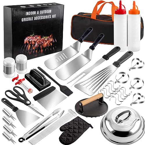 Kit de accesorios parrilleros supernal 46 piezas acero inoxidable