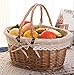 Picknickkorb ，Picknickkorb Willow Shopping Hand-Hand-Rattan-Weberei 38 x 28 x 18 cm