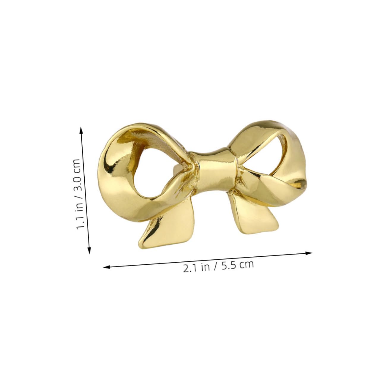 Gadpiparty Gold Bow Knobs Set of 2 Bow Shape Cabinet Handles Bowknot Pulls for Dresser Elegantly Decorative Kitchen Hardware