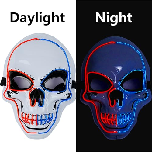 Masque de pirate LED vert avec 3 modes d'éclairage Halloween - 2