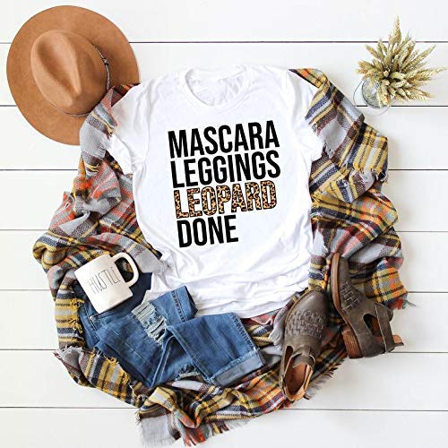 Download Amazon Com Women S Leopard Print Shirt Mascara Leggings Leopard Done Shirt Leopard Print T Shirt Women S Funny Leopard Print Shirt Leopard Print Lover Handmade PSD Mockup Templates