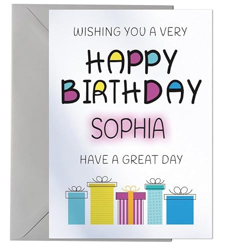 Happy Birthday Sophia - Birthday Card For Sophia