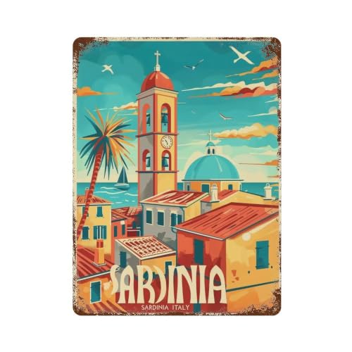 Plaque en fer blanc Sardaigne pour remplacer les posters fragiles de votre bar