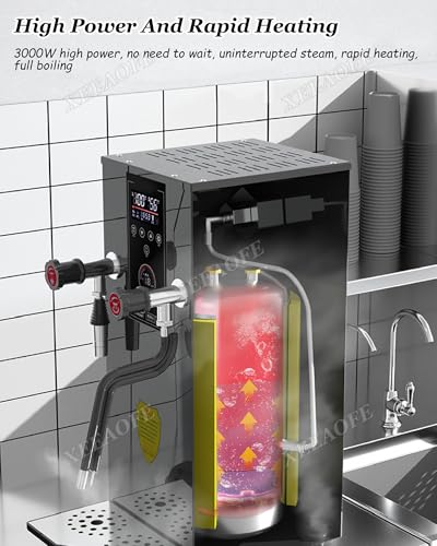 Espumador y vaporizador de Leche eléctrico con Pantalla LED para cafeterías, Tiendas de café, té y postres.