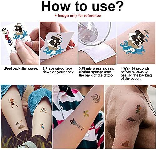 Pirate Birthday Party Decorations with Happy birthday Banner Pirate Ship Balloons Temporary Tattoo Cake Topper and Latex balloons for Boys Girls Kids Birthday, Party Supplies